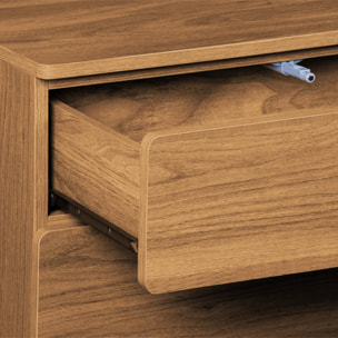 Buffet décor bois 3 tiroirs 3 portes 160cm AYANA