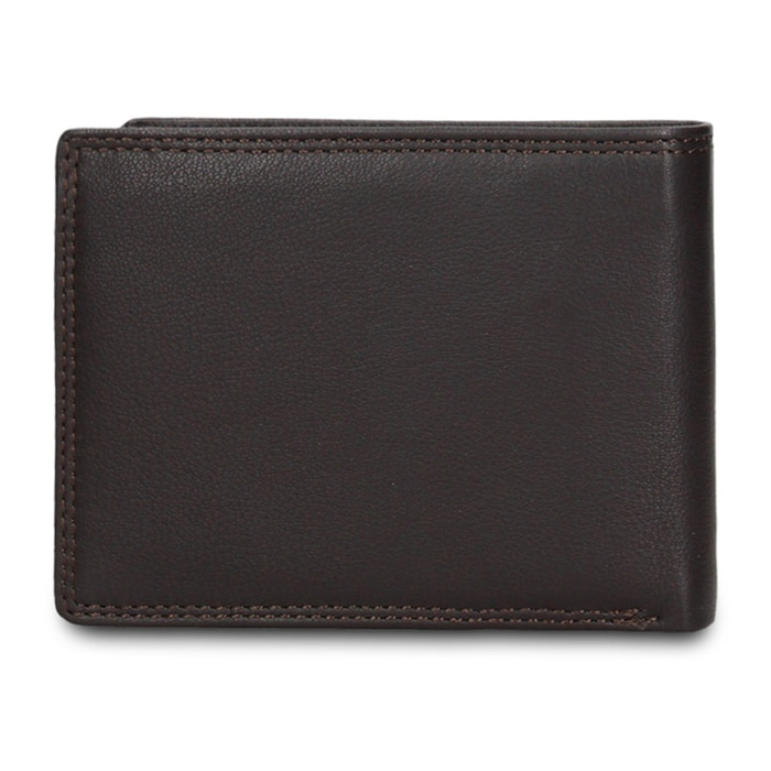 Portafoglio uomo in vera pelle - Modello Cavalier - Casual - 12.5 x 9.5 x 2.0 cm