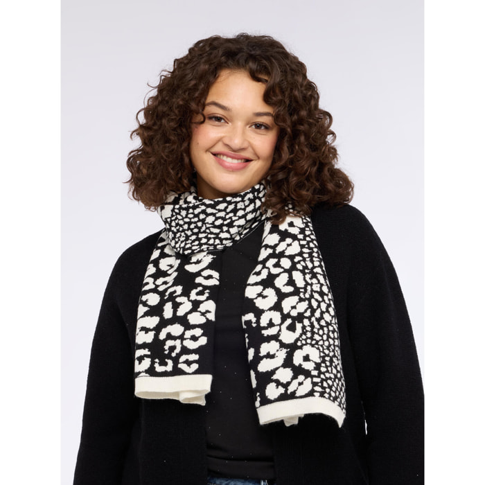 Fiorella Rubino - Bufanda con estampado moteado - Negro