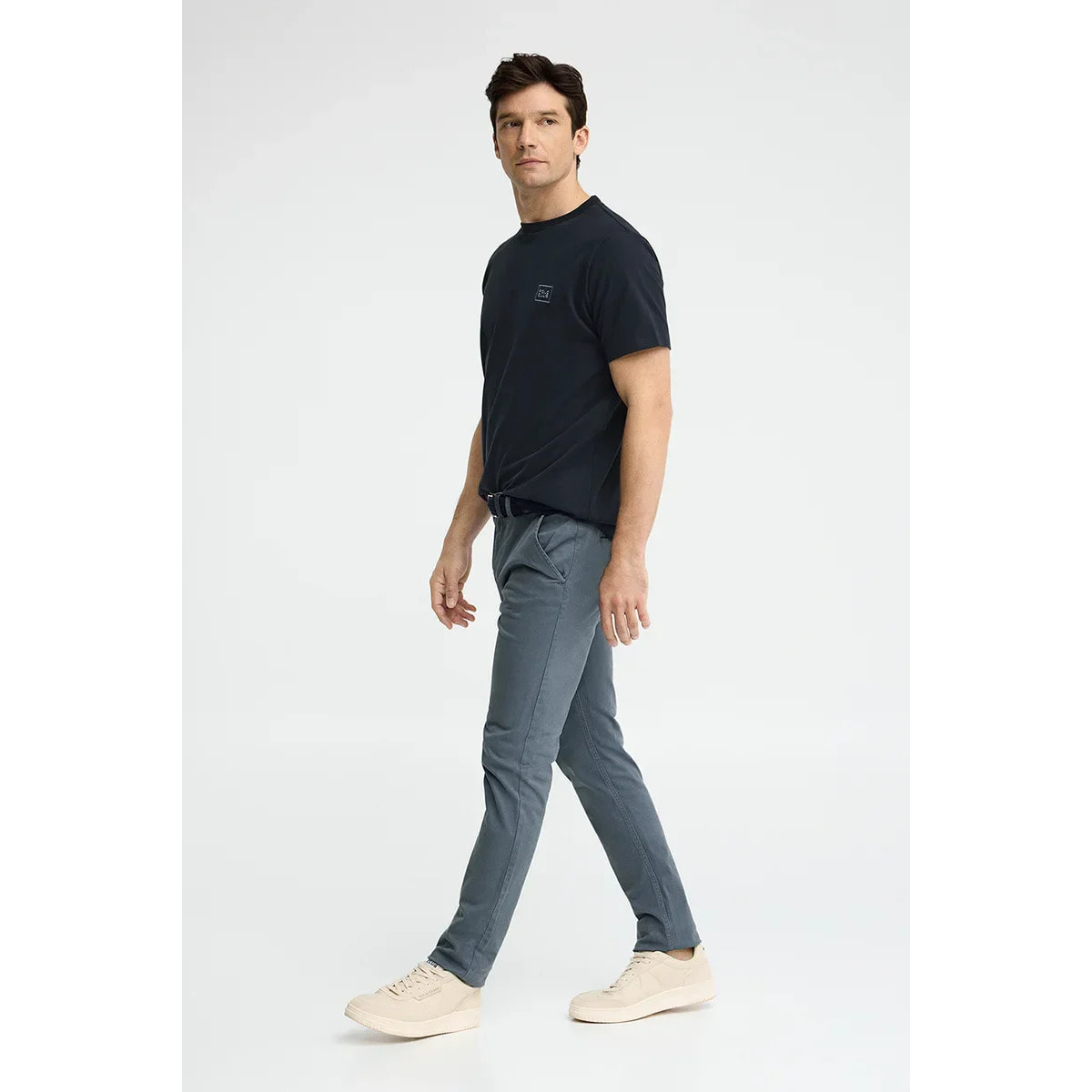 Maglietta blu marino dal fit dritto con toppa Polo Club