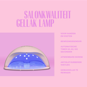 Kit de manucure avec lampe UV LED rose