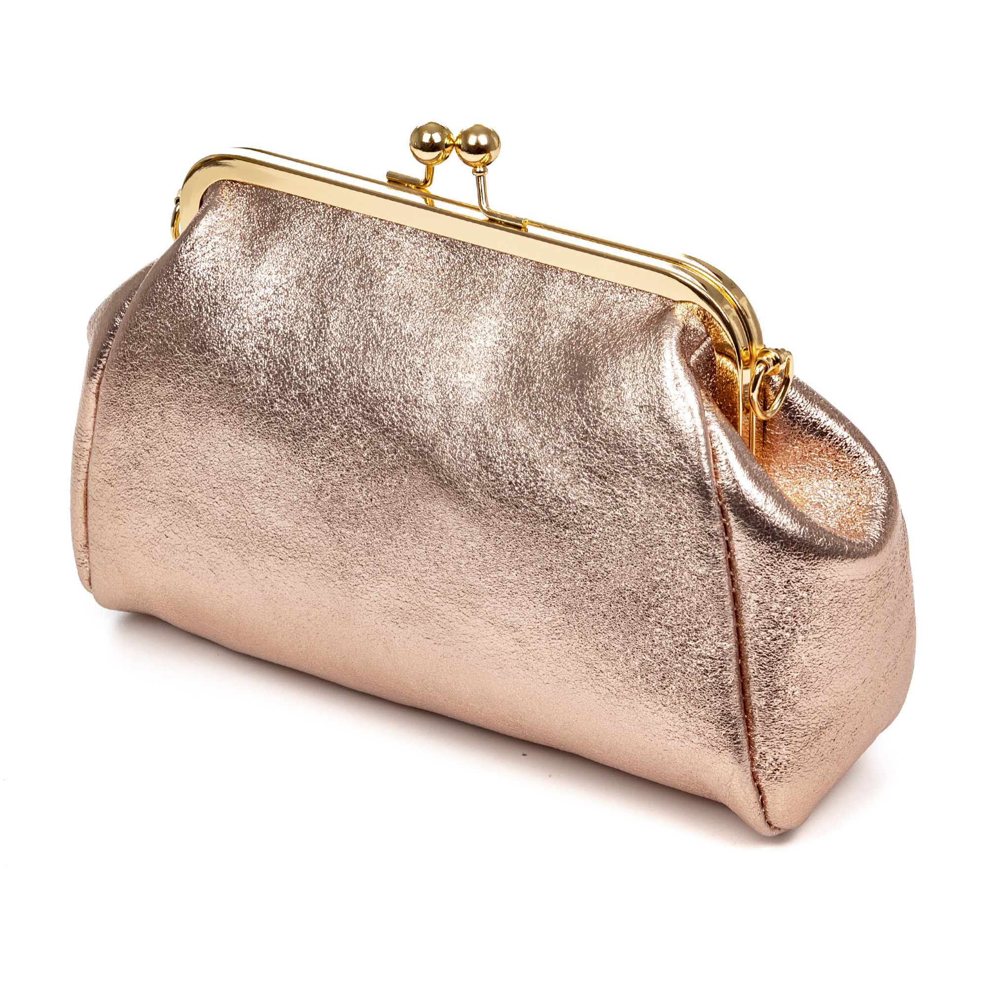 Ambivere borsa a mano Donna. Pelle autentica Suede finitura lucida laccata.