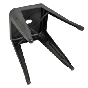 Sgabello New Bristol Vacchetti in ferro nero cm38x38h45