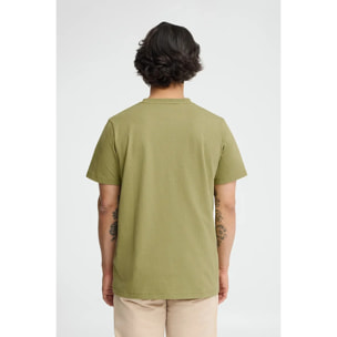 Camiseta verde hoja de manga corta con bordado Established 2012 Polo Club