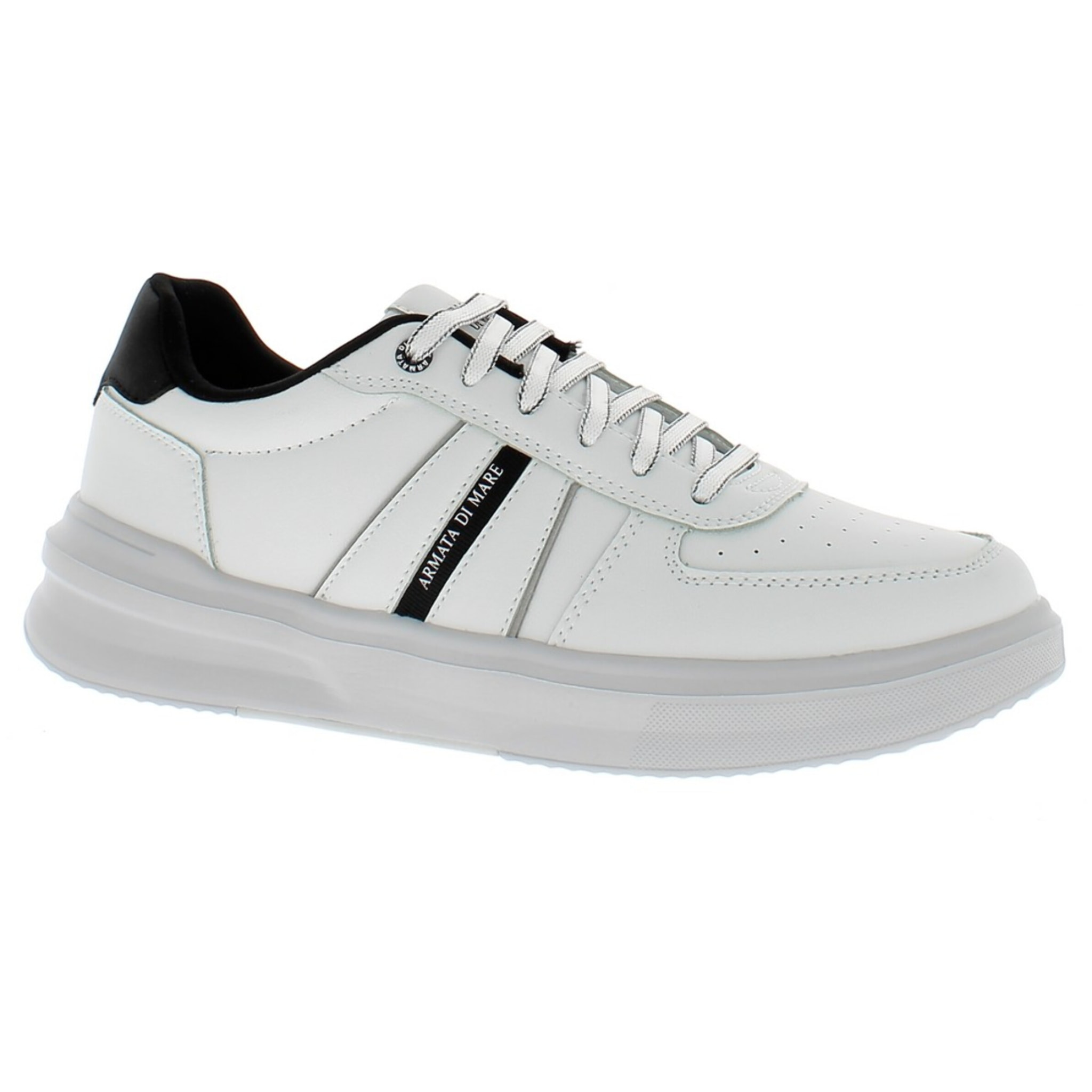 Armata di Mare Scarpe Uomo Court Sneakers Stringate con Soletta Rimovibile in Memory Foam AMU S25D728 Off White