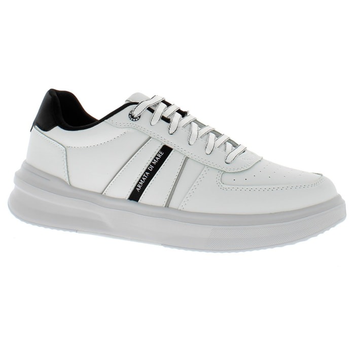 Armata di Mare Scarpe Uomo Court Sneakers Stringate con Soletta Rimovibile in Memory Foam AMU S25D728 Off White