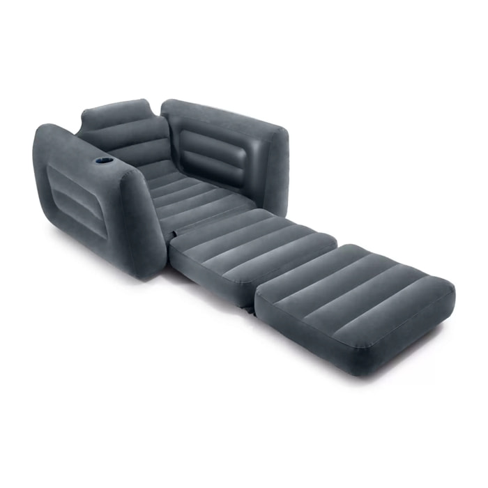 Sillón cama hinchable Intex, 1 plaza, 117x224x66 cm