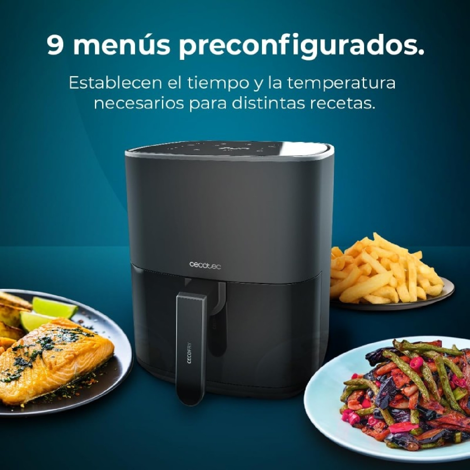 Freidora de Aire sin Aceite de 5'5L Cecofry Fantastik 5500,1500W,Tecnología Perf