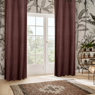 Rideau en maille "Wild" marron tonka 140x260cm