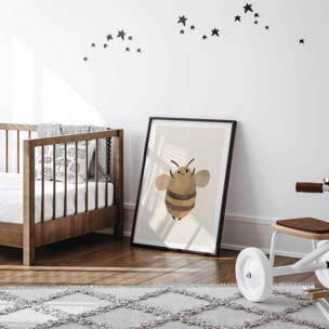 Affiche enfant l'abeille  Affiche sous cadre noir