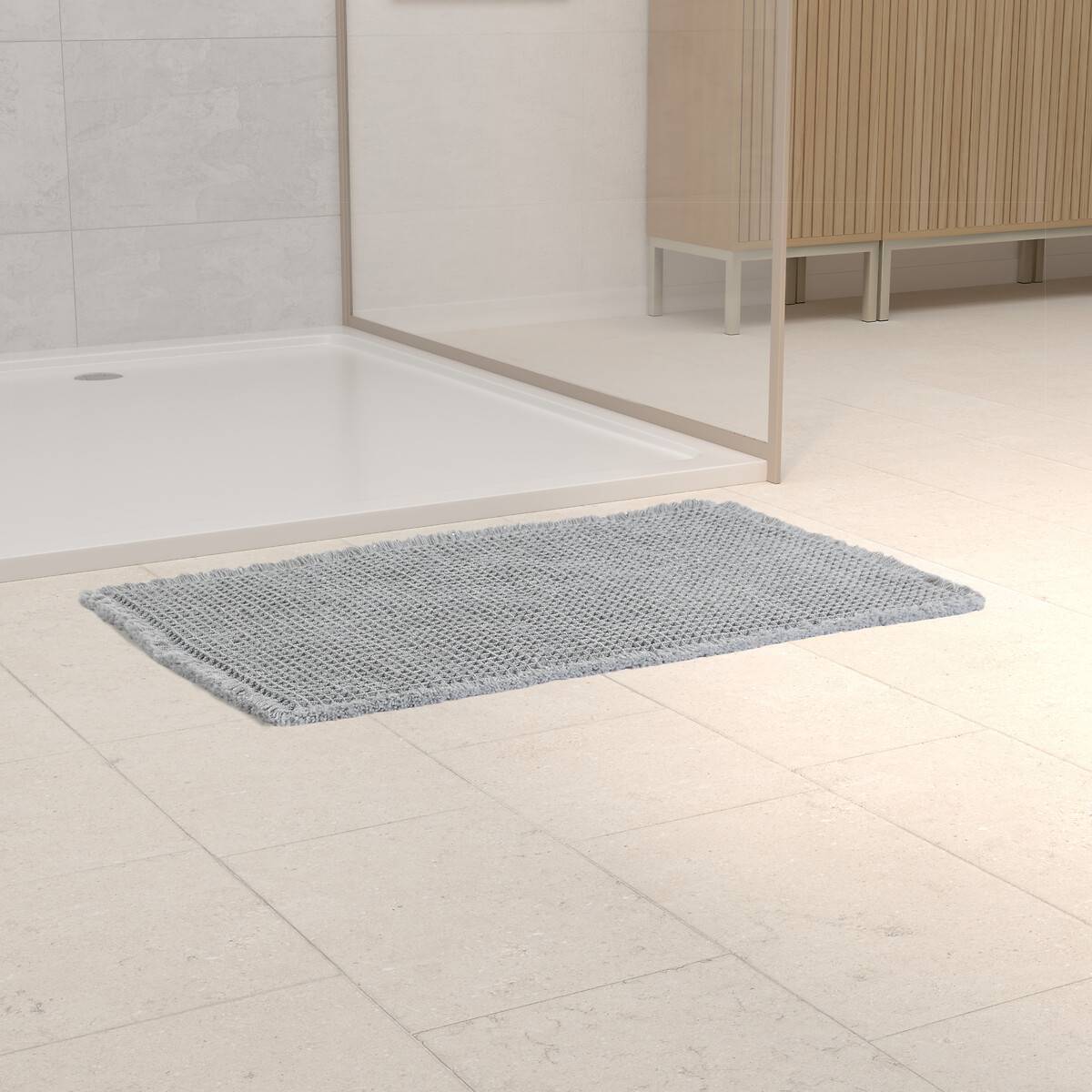 Tapis Waffle 80x50cm gris