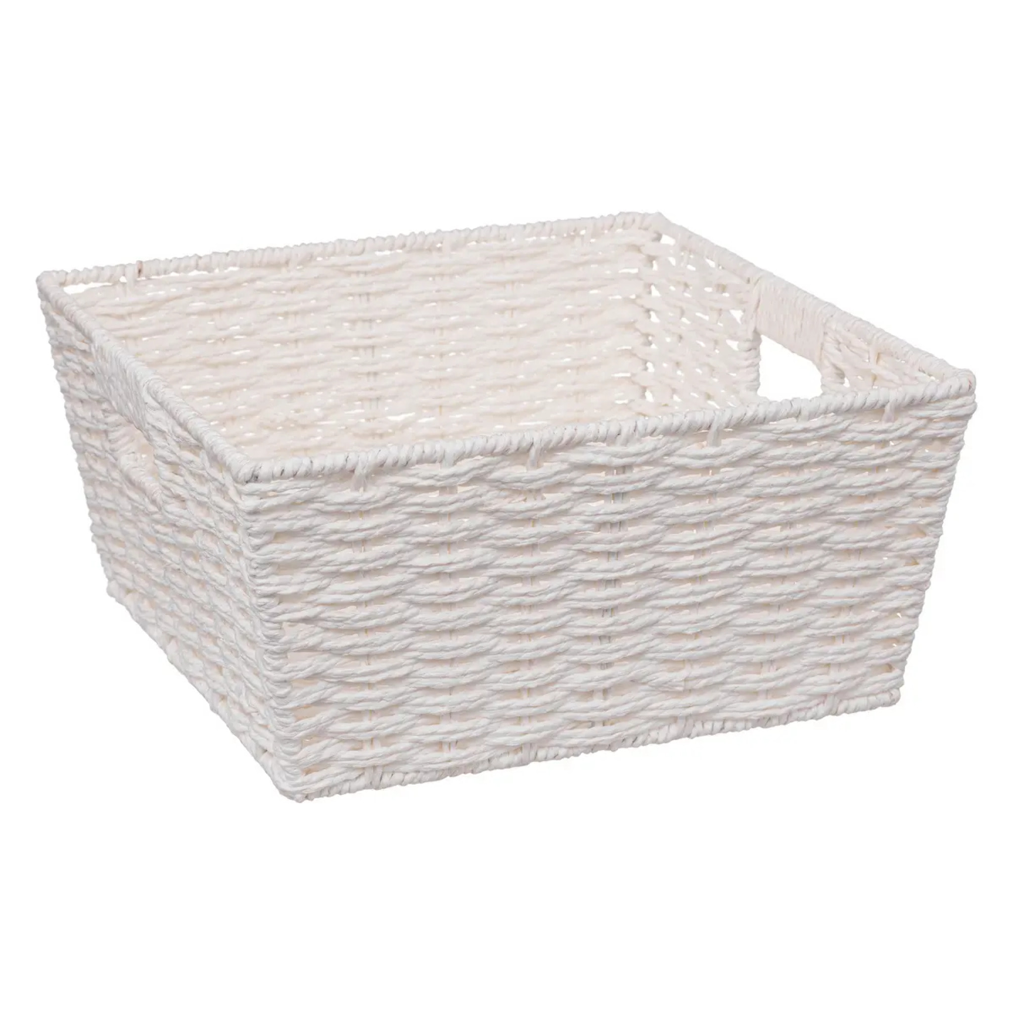 Panier vannerie 31x15cm Blanc Mix N' Modul