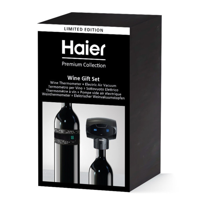 Set Regalo Haier per Vino Edizione Limitata   Termometro per Vino   Tappo Elettrico Automatico