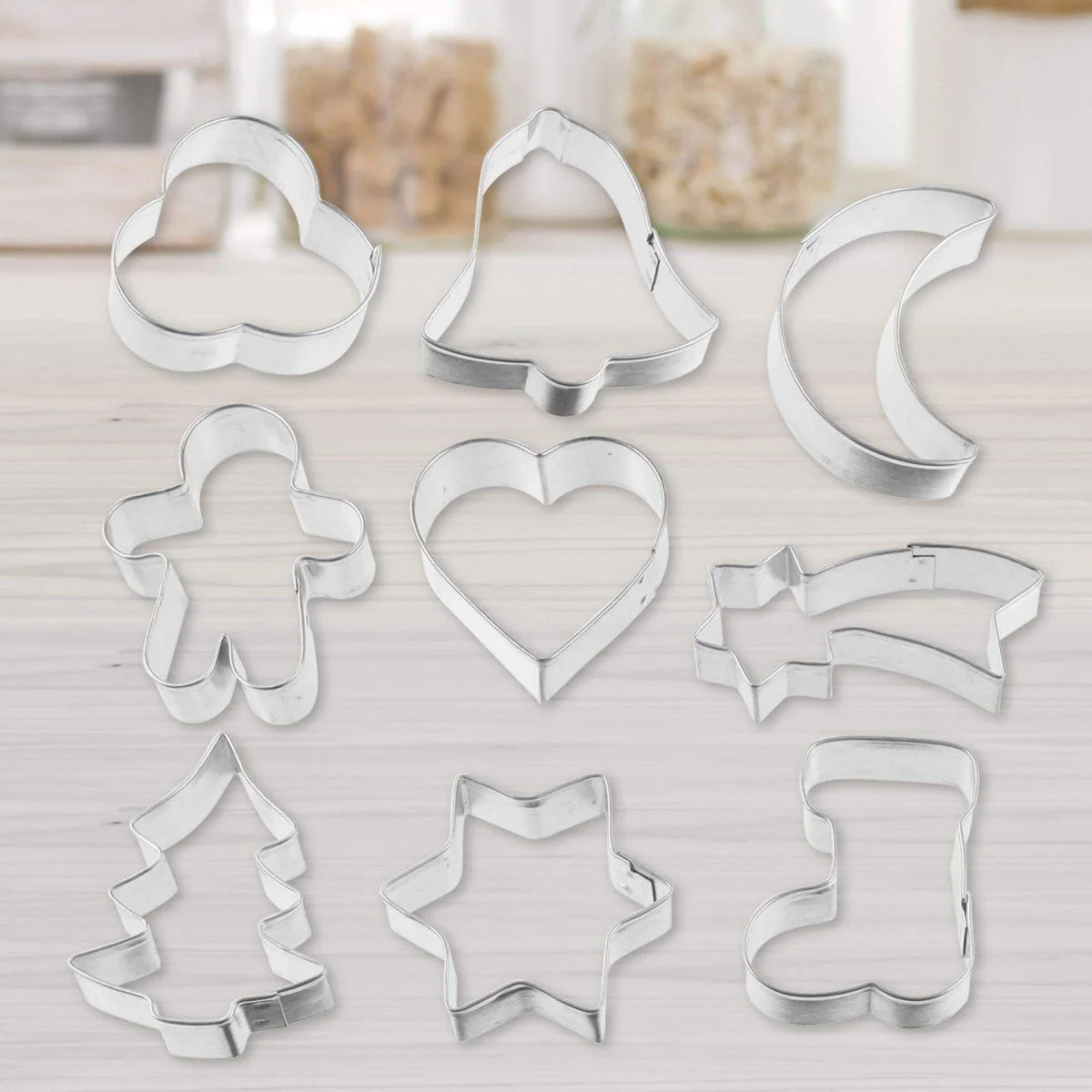 Lot de 9 emporte-pièces de Noël sur cintre Zenker Emporte-pièces