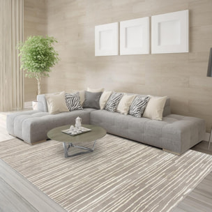 Tapis salon et chambre fait à la main en laine motif faux uni