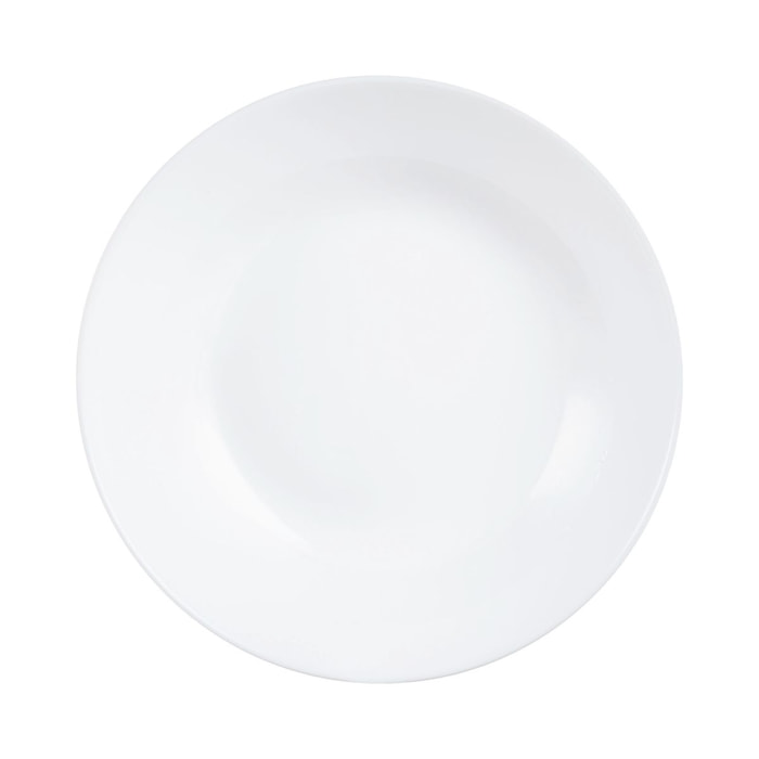 Assiette creuse  Diwali Blanc - Luminarc - verre opale extra résistant