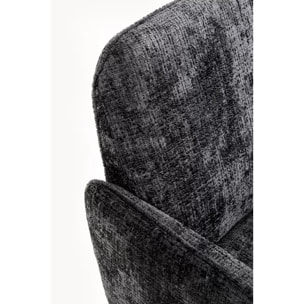 Chaise avec accoudoirs pivotante Tabea grise Kare Design