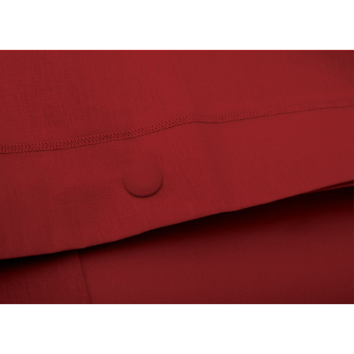 Coppia Federe Letto 100% Cotone Tinta Unita Rosso