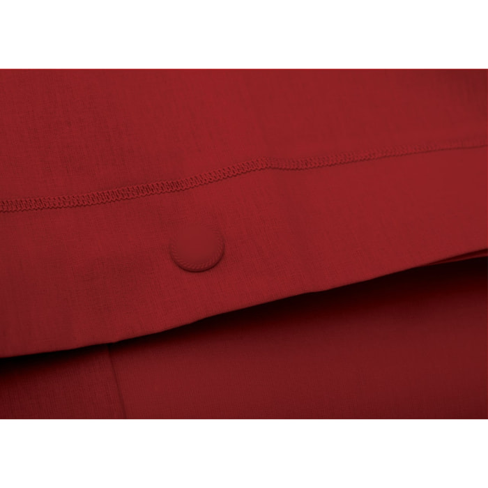 Coppia Federe Letto 100% Cotone Tinta Unita Rosso