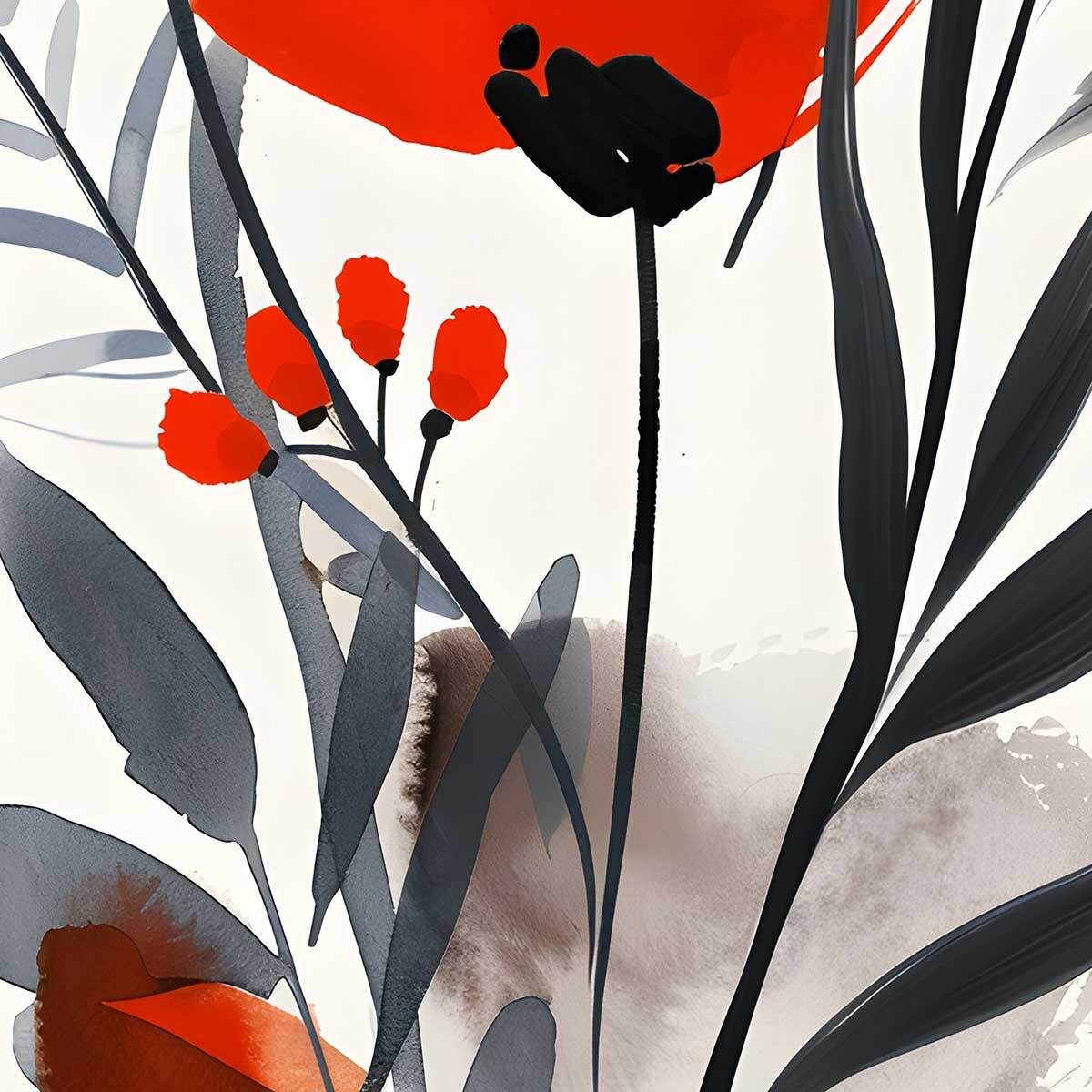 Tableau fleurs aquarelle éclatantes Toile imprimée