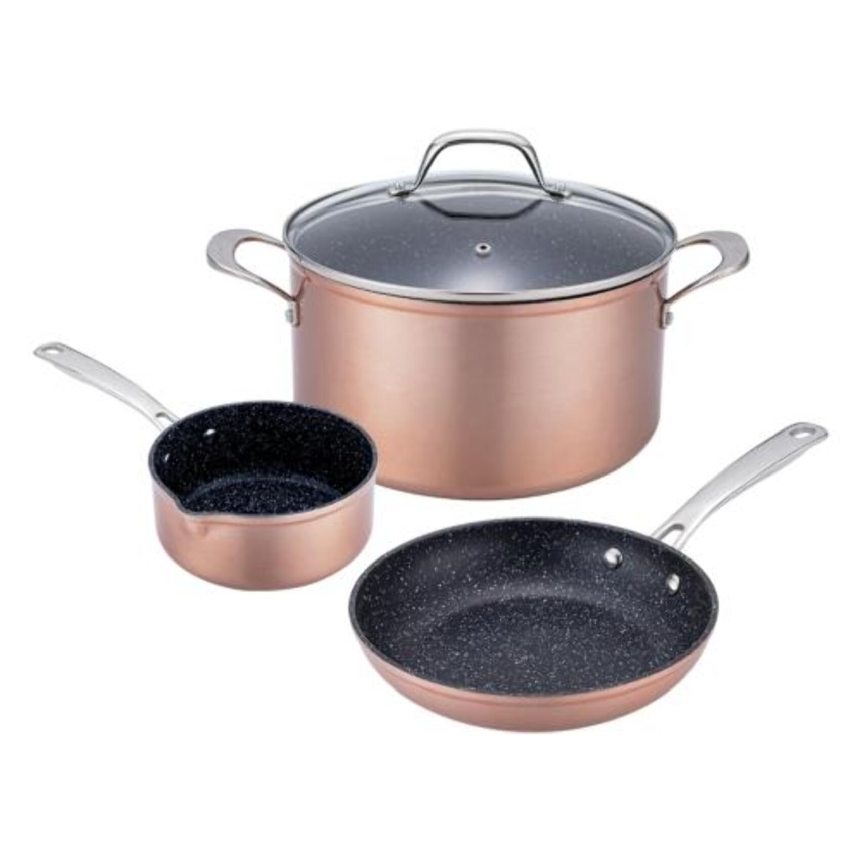 Set de 4 pièces cuivré  Greblon céramique - "Héritage"