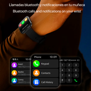Smartwatch QS08. Pantalla curva AMOLED de 1,85 pulgadas, llamada bluetooth, asistente de voz y modos de deporte.