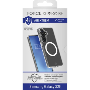 Coque FORCE CASE Air Xtrem Magnet S26 recyclé transparent