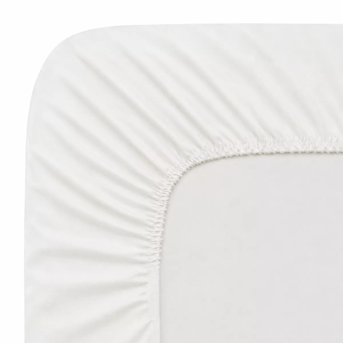 Drap housse b35 pur lin lavé 165 g/m² uni blanc Le lin lave blanc
