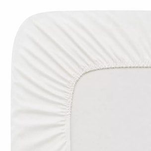 Drap housse b35 pur lin lavé 165 g/m² uni blanc Le lin lave blanc