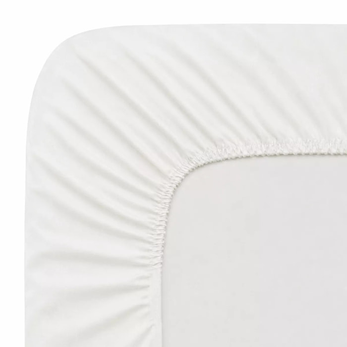 Drap housse b35 pur lin lavé 165 g/m² uni blanc Le lin lave blanc