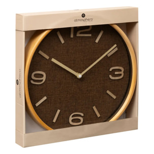 Horloge "Ellis" marron tonka D30cm
