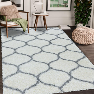 Tapis shaggy tissé motif scandinave SANI