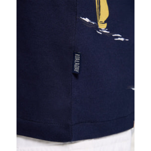 Camiseta Manga Corta Azul Marino - Sluupy