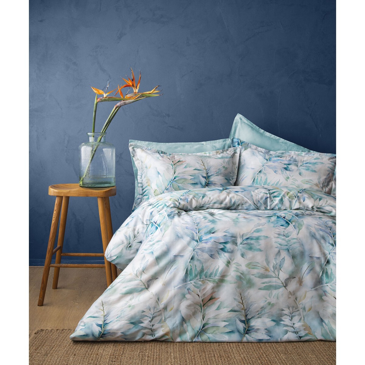 Parure housse de couette et taies oreiller 100% Satin de Coton imprimé