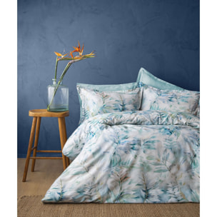 Parure housse de couette et taies oreiller 100% Satin de Coton imprimé