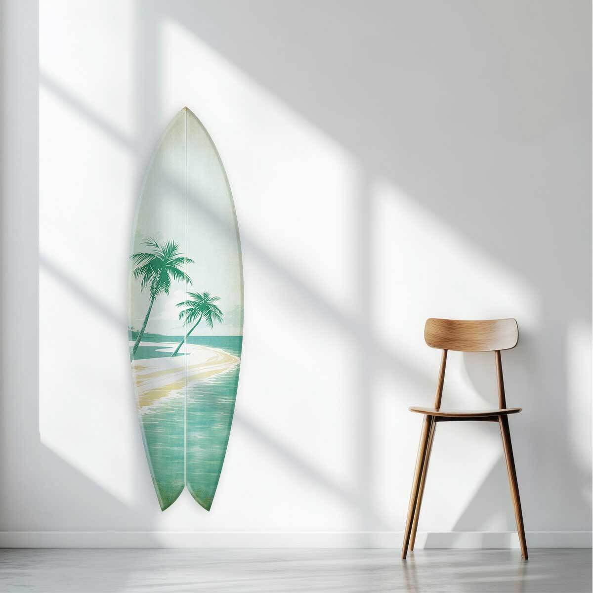 Planche de surf décorative Paradise cove Tableau alu Dibond