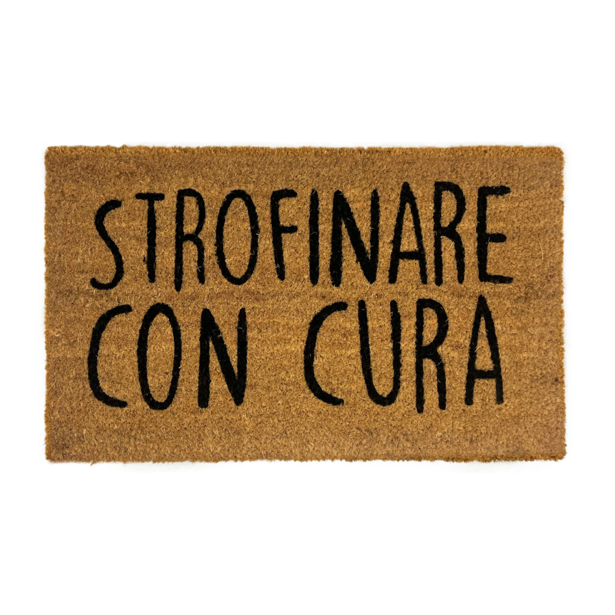 Zerbino Ingresso Casa Antiscivolo In Cocco Scritte Divertenti Strofinare con Cura