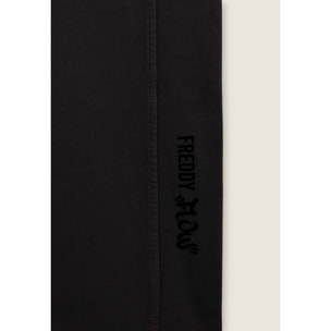 Pantaloni wide leg in felpa con stampa Flow