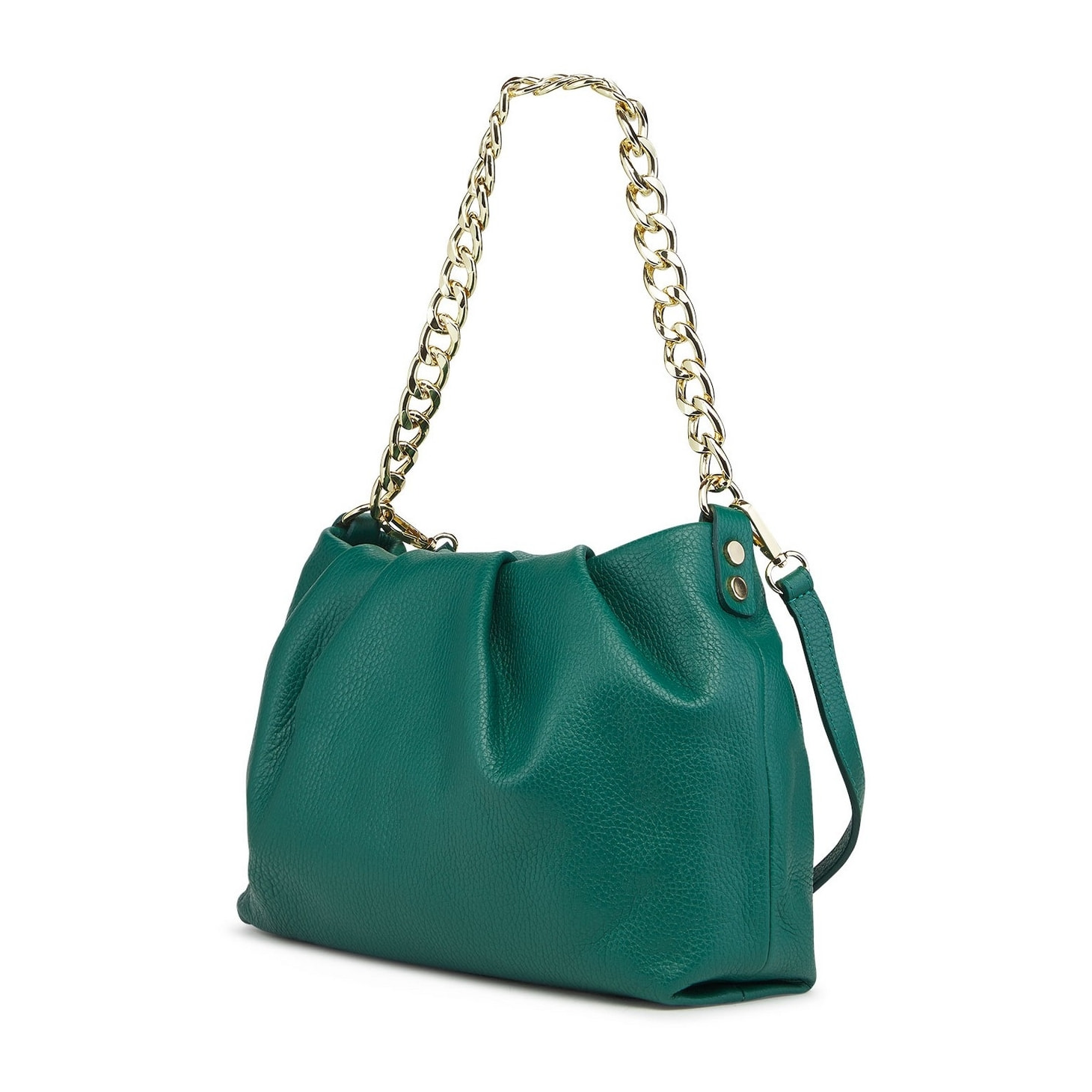 Borse Donna colore Verde-in pelle Made in Italy 24x32x11cm