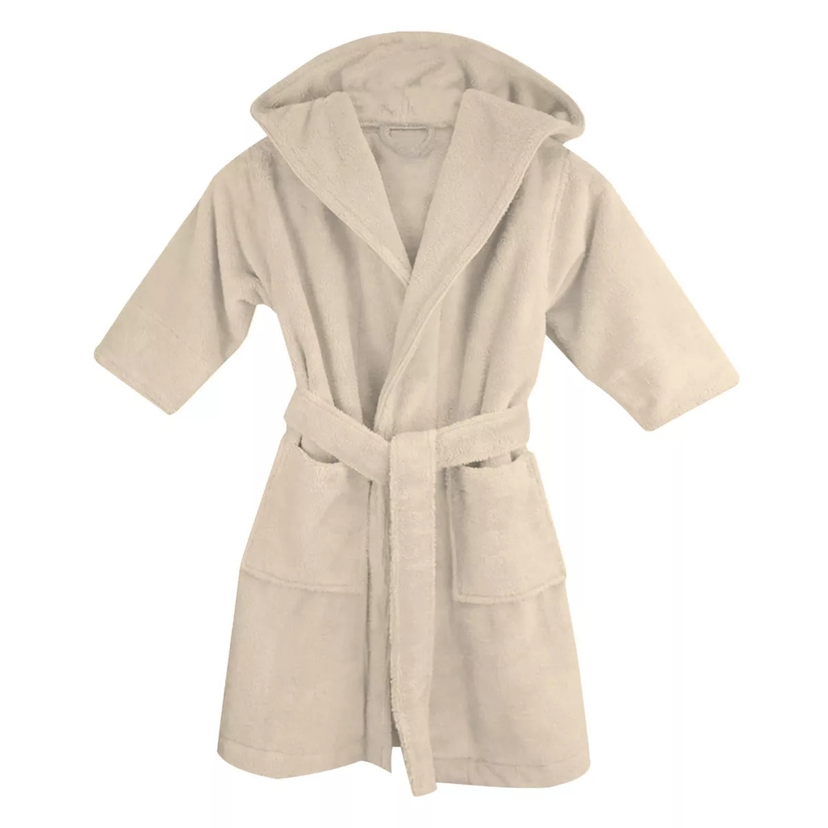 Peignoir enfant enfant coton mélangé 300 g/m² uni ecru Teddy angora