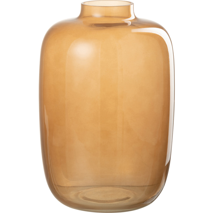 Vase J-Line Rita - verre - orange - grand