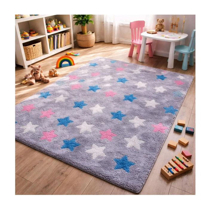 Tapis enfant fait main en coton BAGU