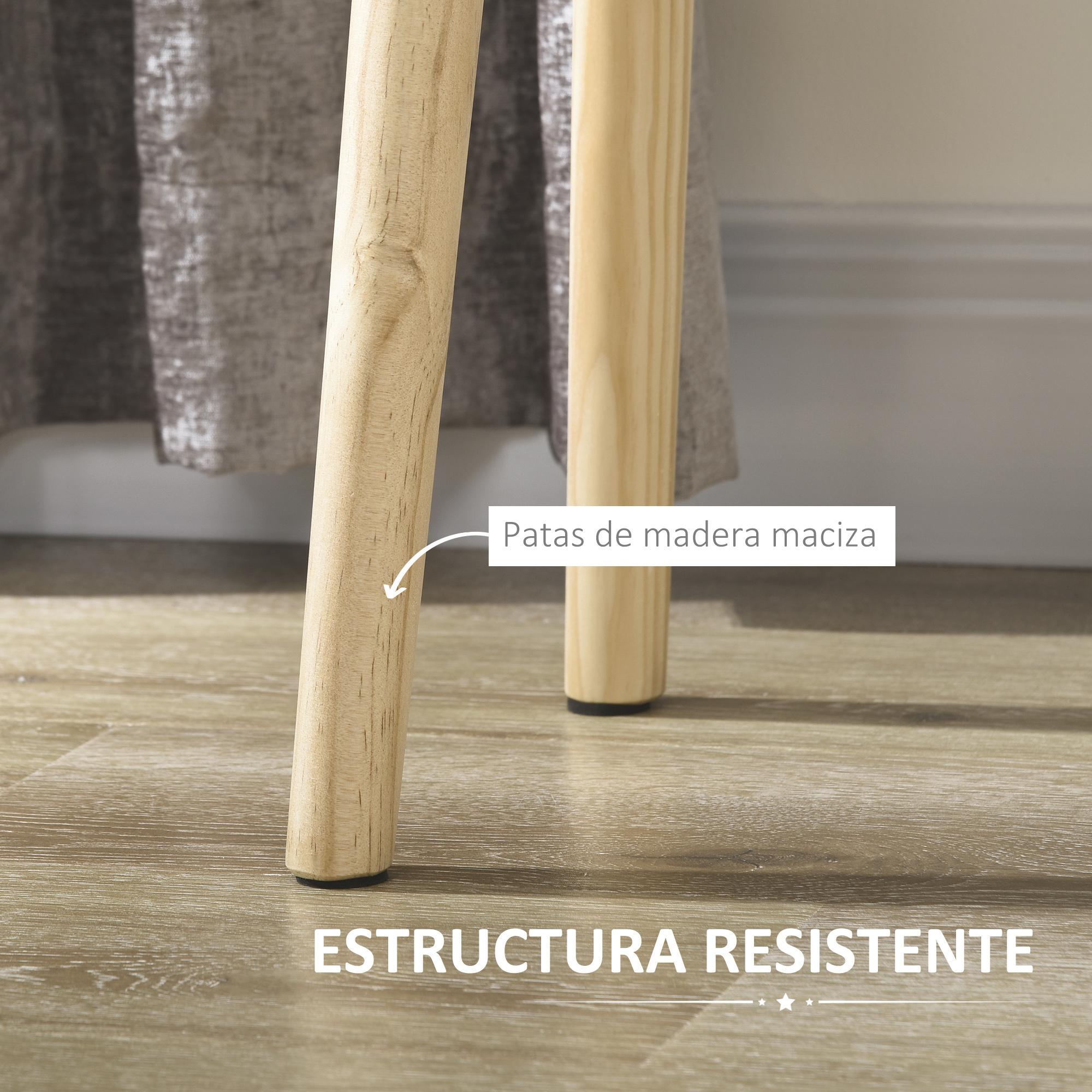 HOMCOM Juego de 2 Mesitas de Noche Mesillas de Noche con Cajón y Patas de Madera para Dormitorio Salón Cama Oficina Estilo Moderno 40,5x30,5x60 cm Blanco