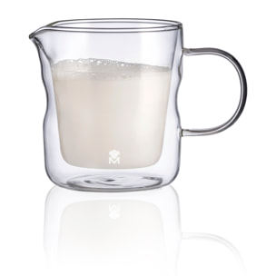 Jarra de leche de 450ml mixology de doble pared en borosilicato masterpro