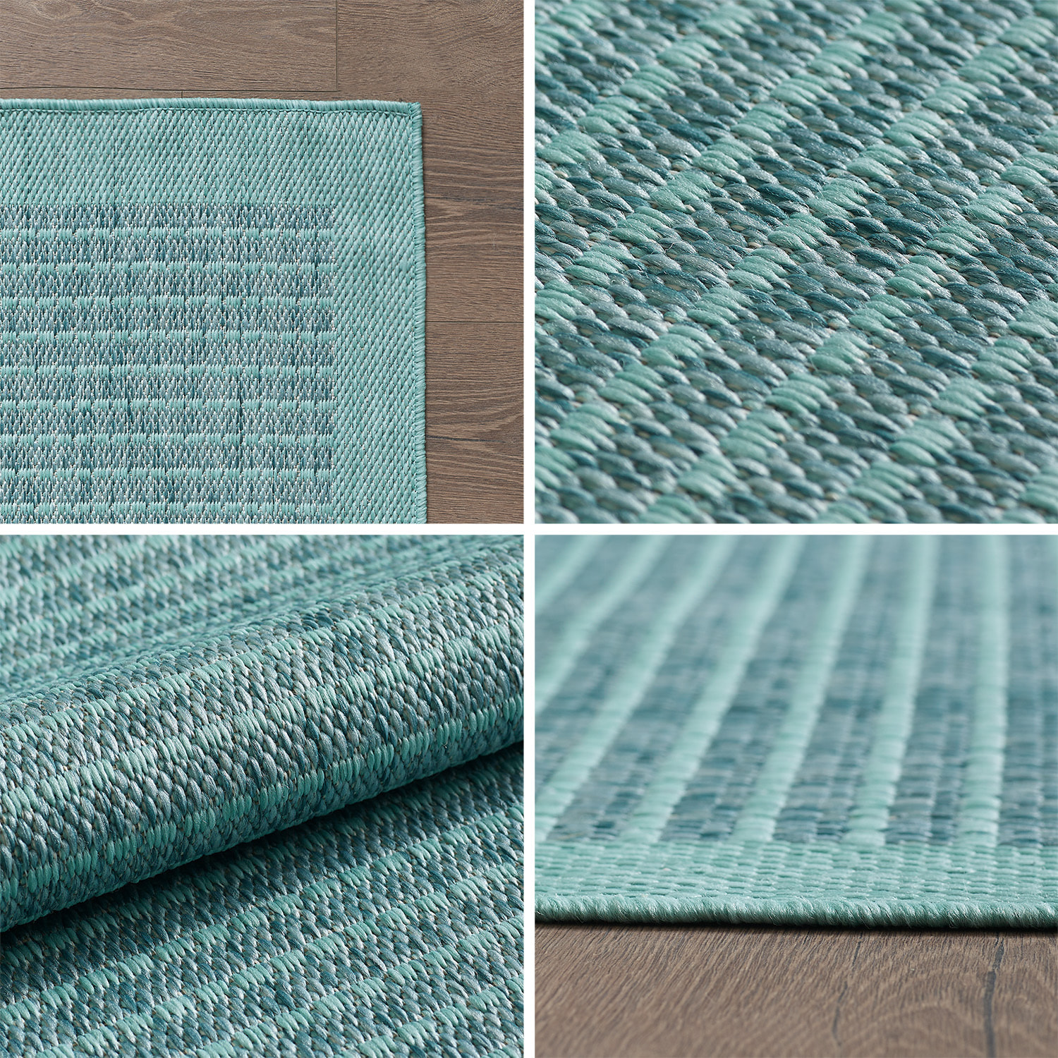 IBIZA - Tapis extérieur moderne Bleu