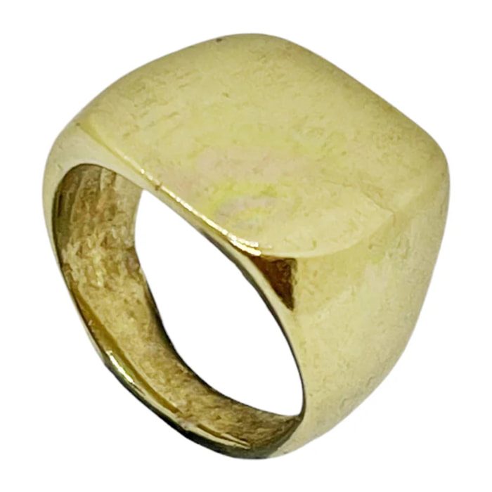 Anillo Sello rectangular "Gloria Mago"dorado T15