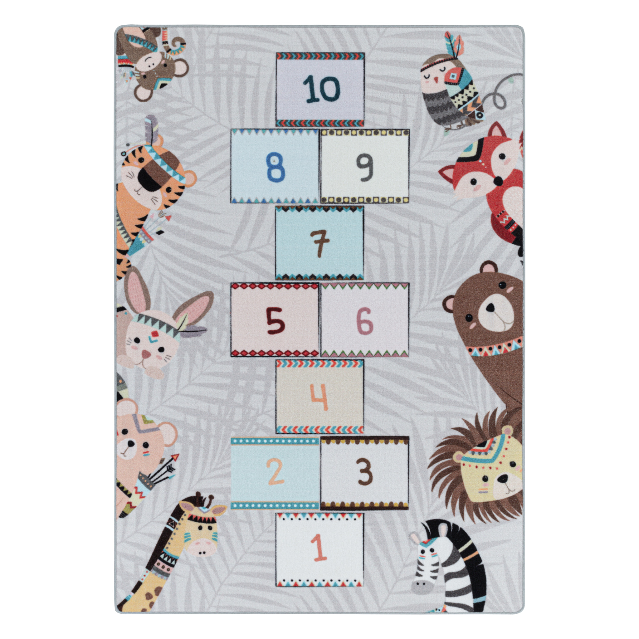 PLAY - Tapis enfant marelle gris - PLA2903GRI