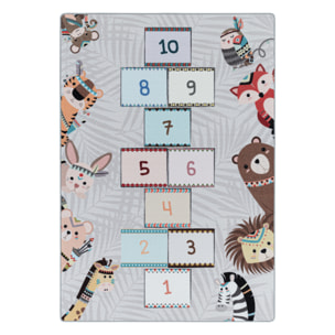 PLAY - Tapis enfant marelle gris - PLA2903GRI