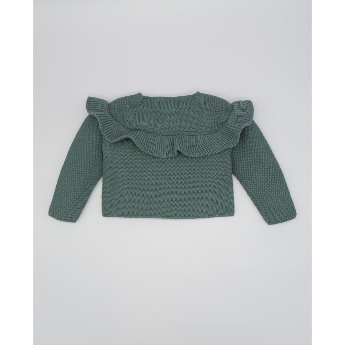 CHAQUETA VOLANTE BOTONES CORAZÓN VERDE