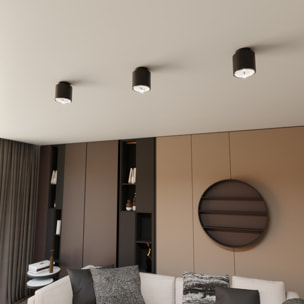 Lampada da soffitto Nano in acciaio nero opaco